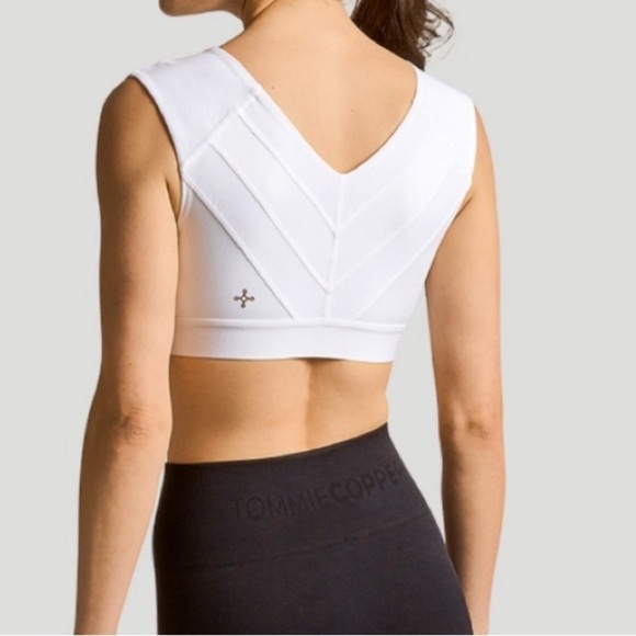 Tommie Copper Shoulder Support Comfort Bra Zipper Front White Women’s Si… - Picture 2 of 5